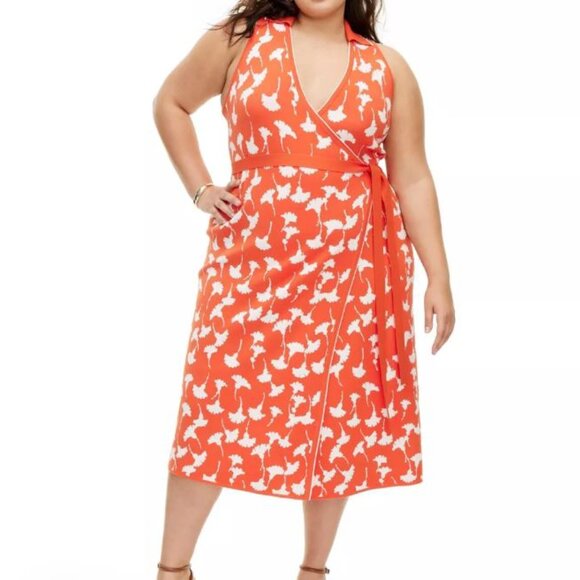 NWT Diane Von Furstenberg For Target Gingko Wrap Dress Size 1X - Picture 1 of 6